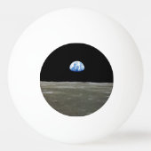 月からの地球の黒い宇宙：地球の上昇 卓球ボール (正面)