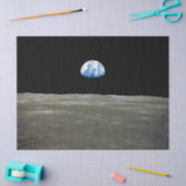 月からの地球の黒い宇宙:地球の上昇 薄葉紙 (クラフト)