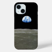 月からの地球の黒い宇宙:地球の上昇 Case-Mate iPhoneケース (裏面)