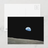 月からの地球宇宙宇宙 ポストカード (正面/裏面)