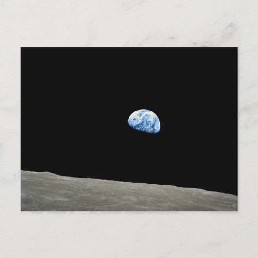 月からの地球宇宙宇宙 ポストカード (正面)