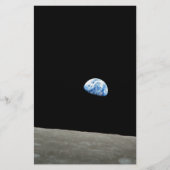 月からの地球宇宙宇宙 便箋 (正面)