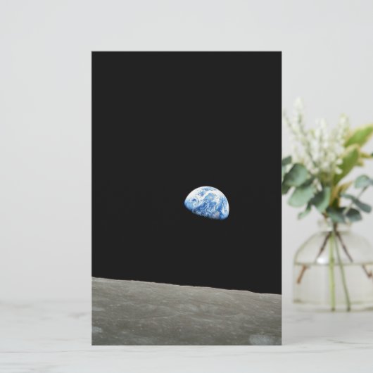 月からの地球宇宙宇宙 便箋 (スタンド正面)