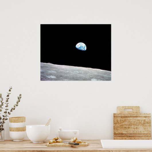 月からの地球 ポスター (キッチン)