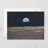 月から見る地球 ポストカード (正面/裏面)