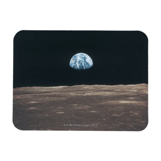 月から見る地球 マグネット (横)