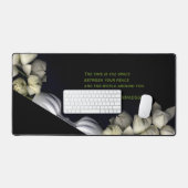 「月から黒い白いハート」と時間 デスクマット (キーボード&マウス)