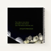 「月から黒い白いハート」と時間 ノートブック (裏面)