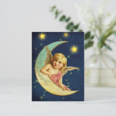 月かわいらしビクトリアンに天の天使 ポストカード (スタンド正面)