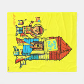 月かバスト! フリースブランケット (正面(横))