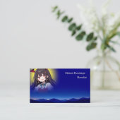 月があなたの顔写真になる 名刺 (スタンド正面)