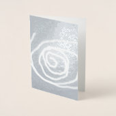 月がらせん状に移動すると、抽象芸術らせん 箔カード (正面)