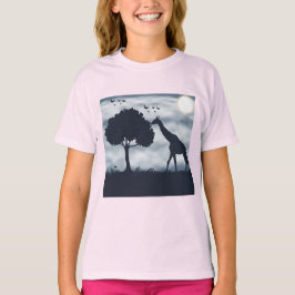 月がキリンにささやく時 Tシャツ