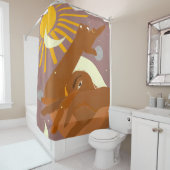 月が一緒に踊る シャワーカーテン (インサイチュ)