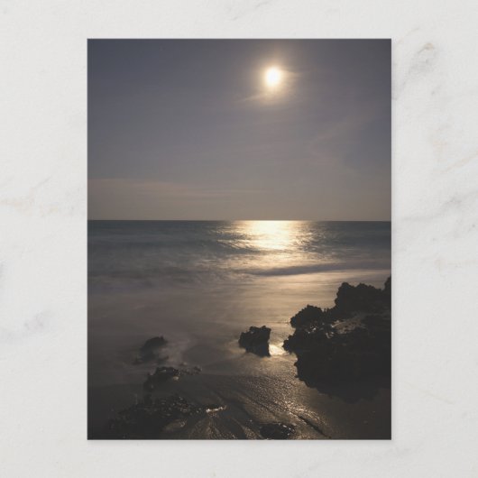 月が上る海 ポストカード (正面)