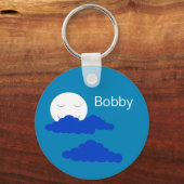 月が夕暮れ始め キーホルダー (正面)