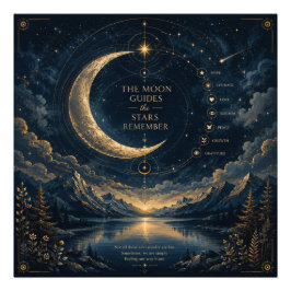 月が導き、星が記憶する天空の世界 フォトプリント           