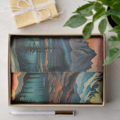 月が山を越えて昇る太陽 薄葉紙 (ギフト)