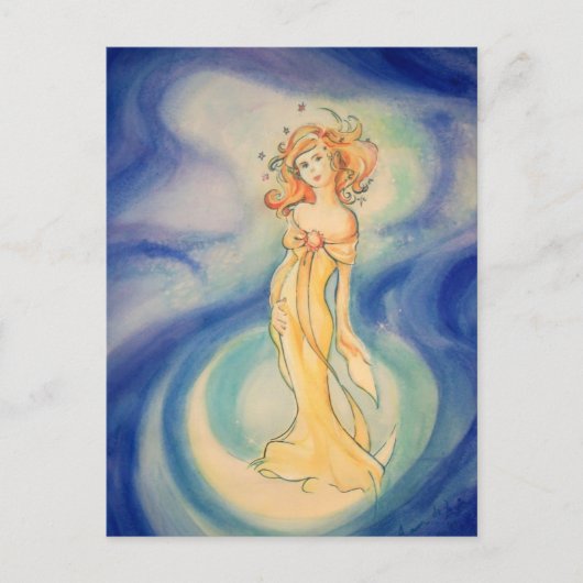 月が彼女の足 ポストカード (正面)