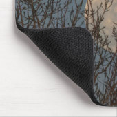 月が木々の上に昇る マウスパッド (コーナー)