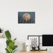 月が木の上に現れるポスター ポスター (ホームオフィス)