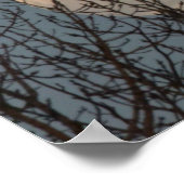 月が木の上に現れるポスター ポスター (角)