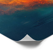 月が沈む ポスター (角)