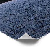 月が火の湖に沈む36 x 24ポスター ポスター (角)