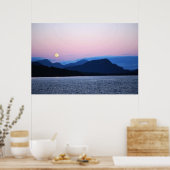 月が火の湖に沈む36 x 24ポスター ポスター (キッチン)