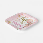 月が2つ！女子宇宙飛行士宇宙2nd Birthday ペーパープレート (傾斜あり)