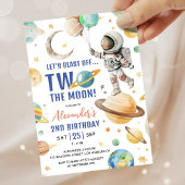 月が2つ！宇宙飛行士宇宙2nd Birthday 招待状
