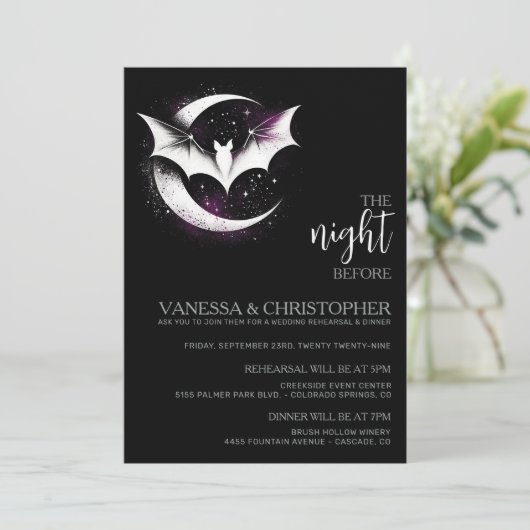 月こうもり結婚ズのリハーサル前の夜 招待状 (スタンド正面)