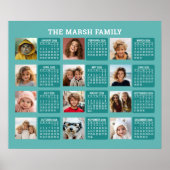 月ごとに絵のあるカレンダー - アクア ポスター (正面)