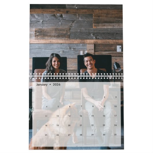 月ごとの写真パーソナライズされた カレンダー (1月 2026)