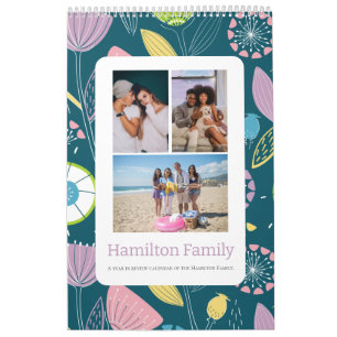 月ごとの家族の写真パーソナライズされた カレンダー