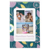 月ごとの家族の写真パーソナライズされた カレンダー (カバー)