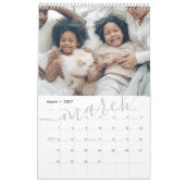 月ごとの家族の写真パーソナライズされた カレンダー (3月 2027)