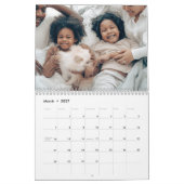 月ごとの家族の写真パーソナライズされた カレンダー (3月 2027)