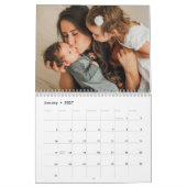 月ごとの家族の写真パーソナライズされた カレンダー (1月 2027)