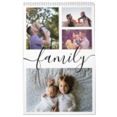 月ごとの家族の写真パーソナライズされた カレンダー (カバー)