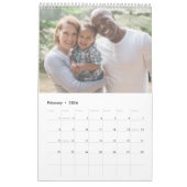 月ごとの家族の写真パーソナライズされたCale カレンダー (2月 2026)