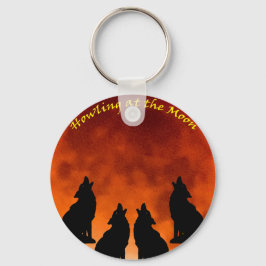月での遠吠え キーホルダー