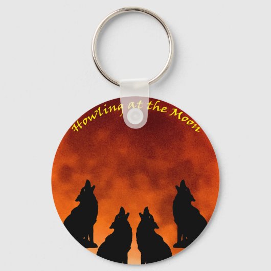 月での遠吠え キーホルダー (正面)