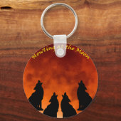 月での遠吠え キーホルダー (正面)