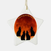 月での遠吠え セラミックオーナメント (右)