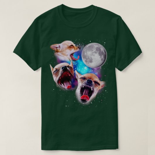 月で三千々回吠える Tシャツ (デザイン正面)