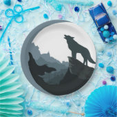 月で吠える ペーパープレート (パーティー)