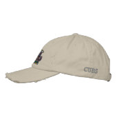 月で吠える 刺繍入りキャップ (左)