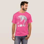 月で狼が吠える声 Tシャツ (正面フル)