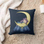 月で眠っているルナの子守唄猫 クッション (ブランケット)